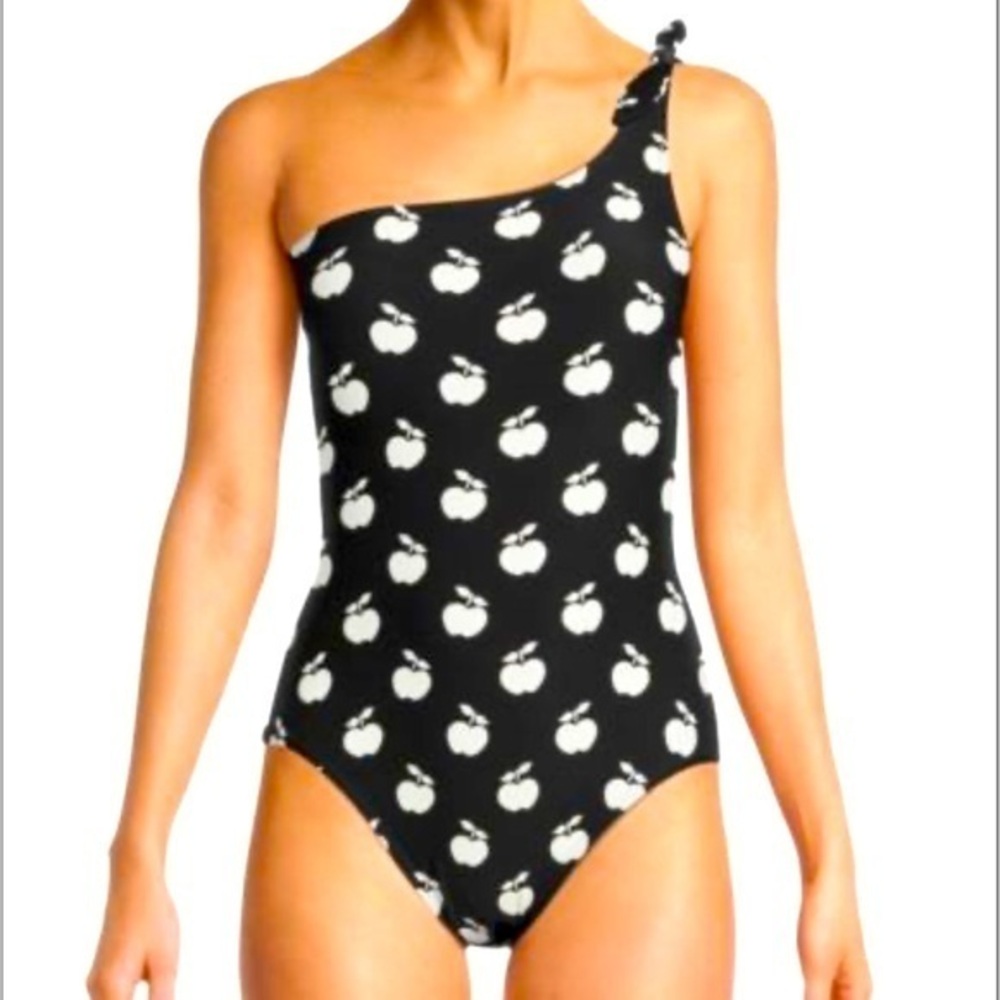 Kate Spade Fruit Print One Shoulder One Piece Swimsuit, size S NWT